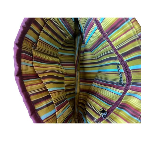 Eddie Bauer Plum Crossbody Messenger Bag Embroidered Flap - Picture 6 of 9